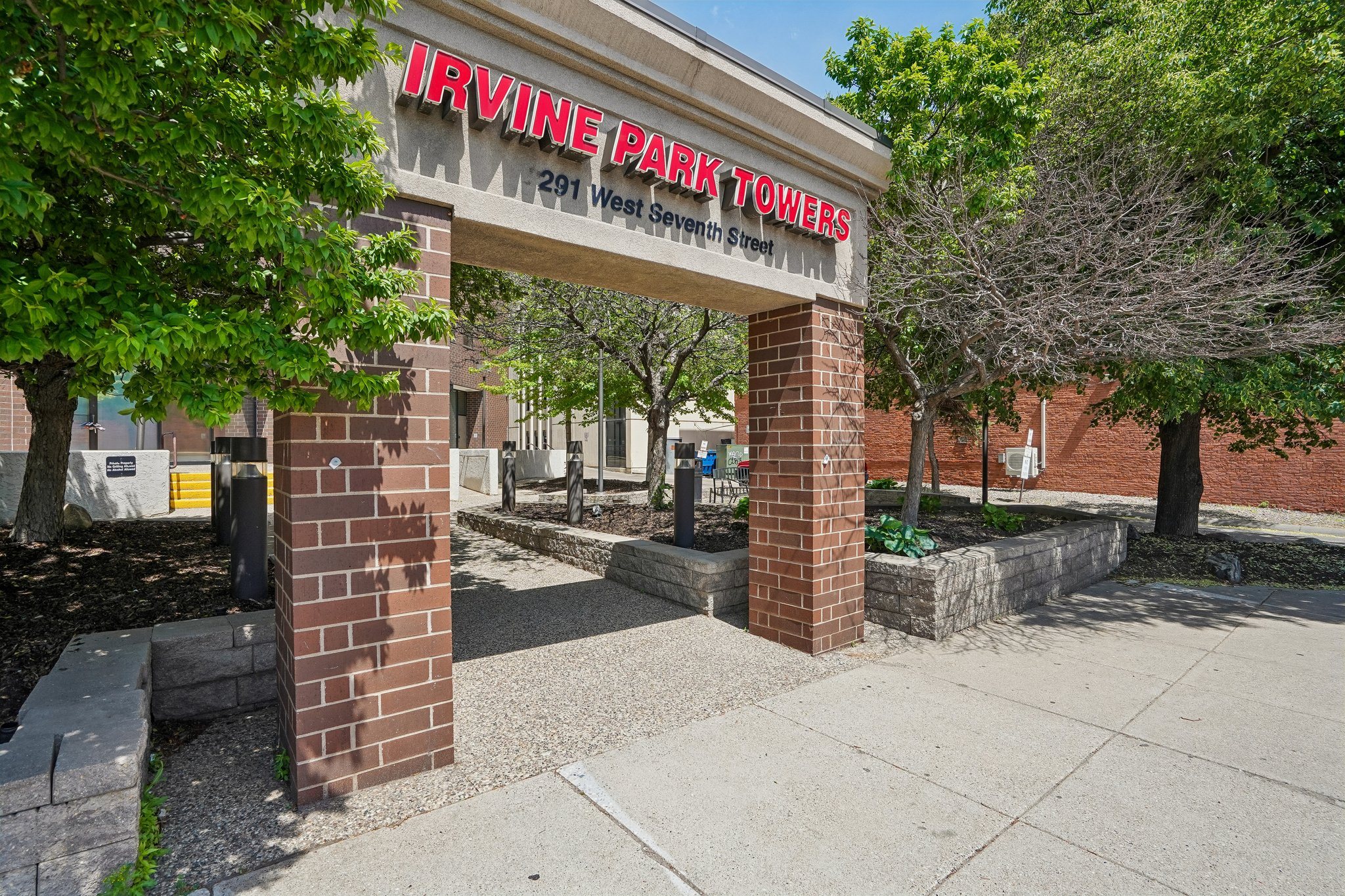 Entrance to Irvine Park Towers